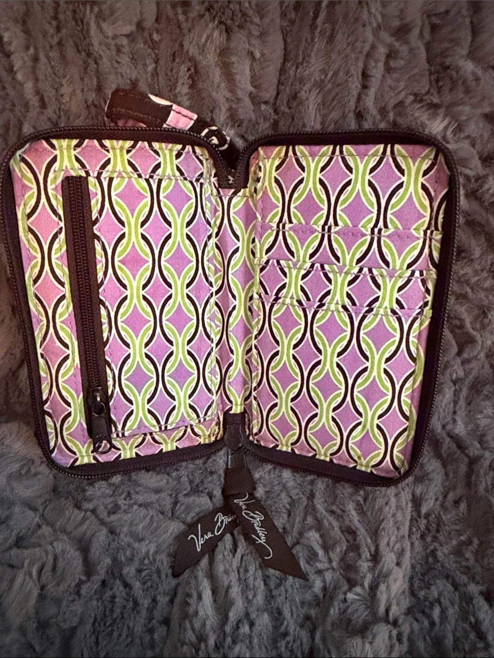 Vera Bradley Pink & Green Floral Wristlet Phone Case